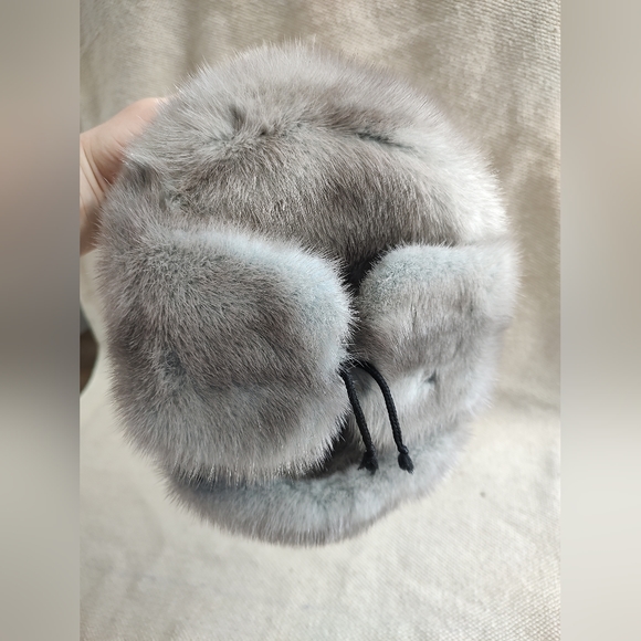 Vintage Handmade One Size Genuine Rabbit Fur Hat Trapper Cap - Picture 4 of 5